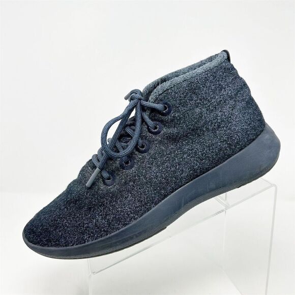 Allbirds Men's Blue Wool Runner-Up Mizzles High Top Sneakers Size 11 - Picture 1 of 14